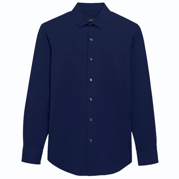 Bugatchi OoohCotton® Solid Button-Up Shirt Mens L Stretch Capsule Luxury Tech - Picture 2 of 16